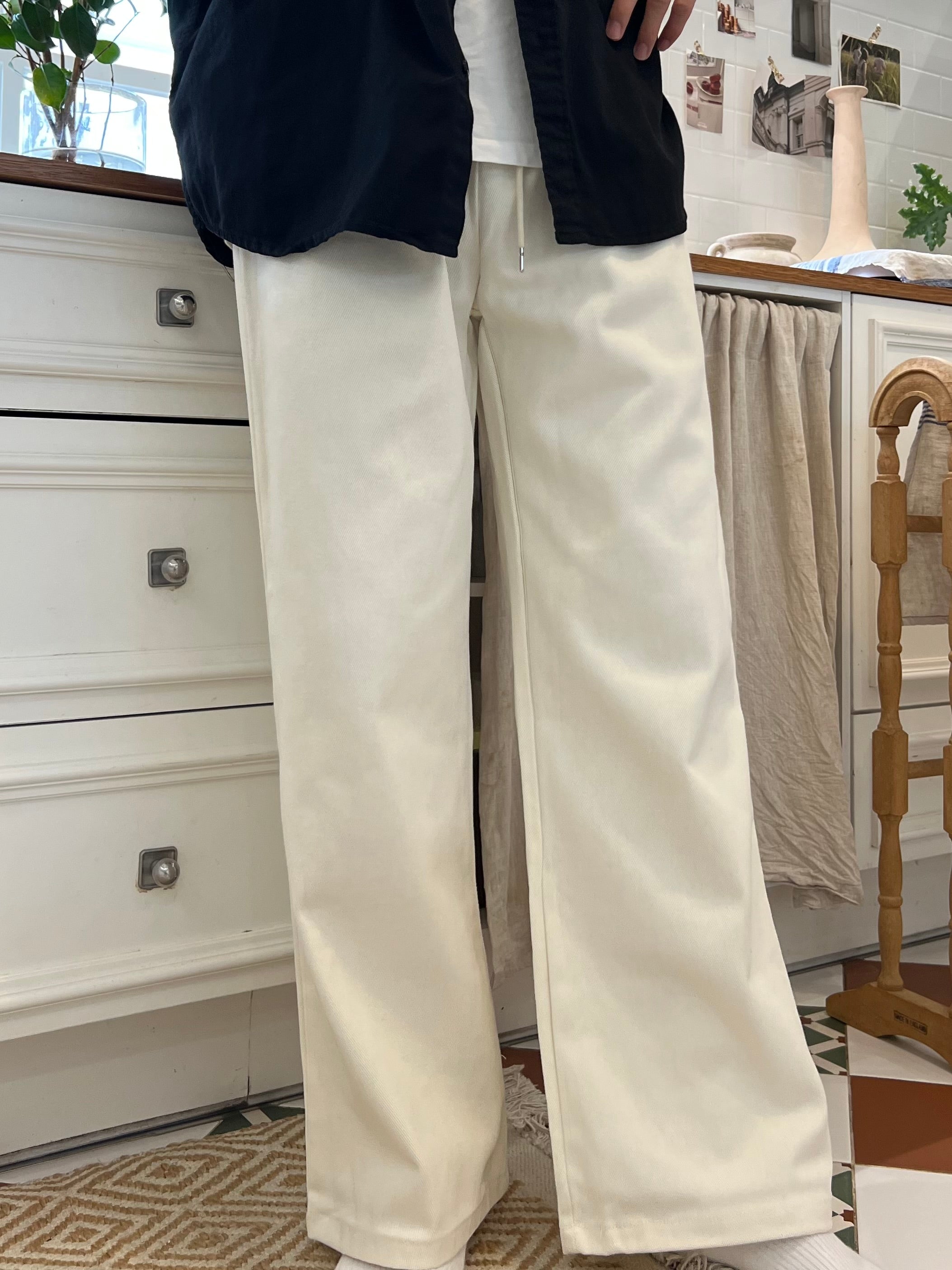 Cotton Wide Pants