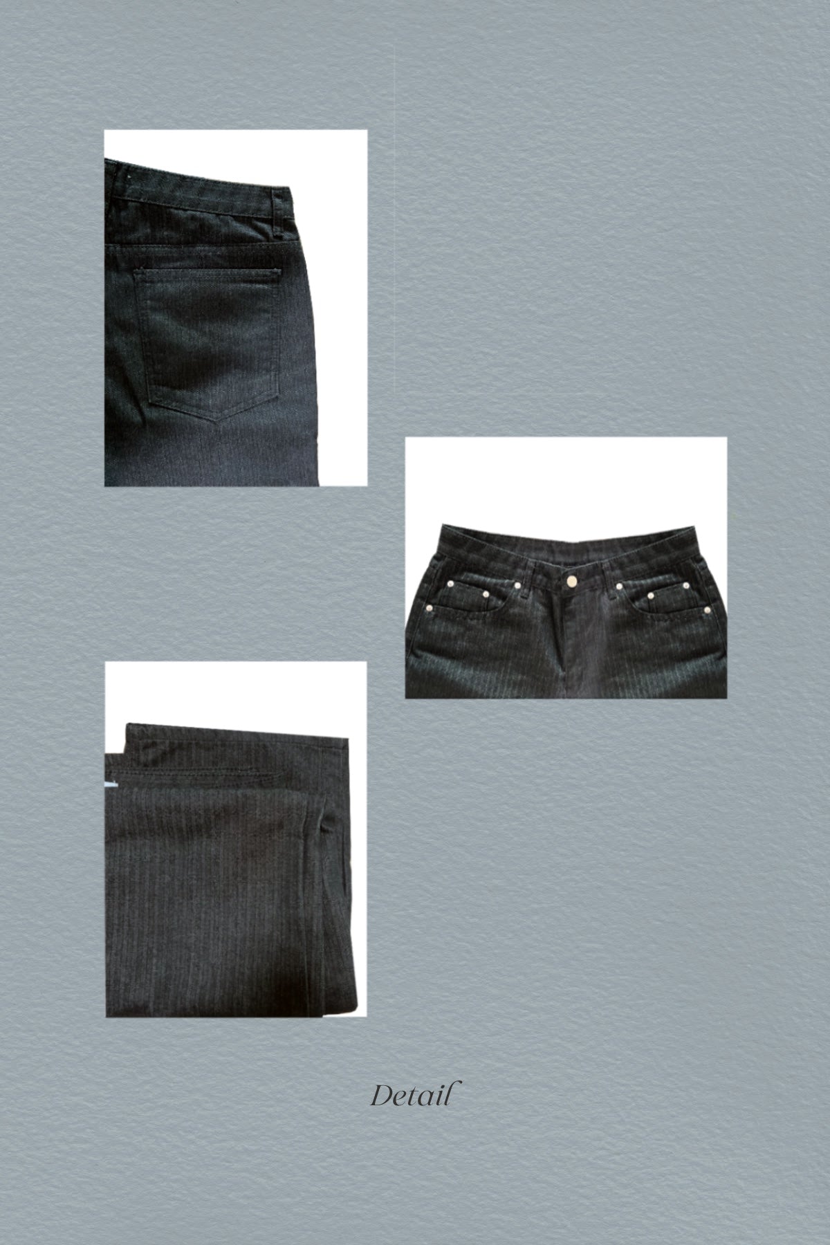 Striped Denim Pants