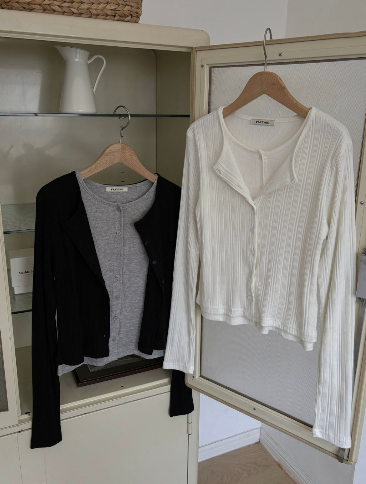 Double ribbed knit cardigan / Double-Rippenstrick-Cardigan