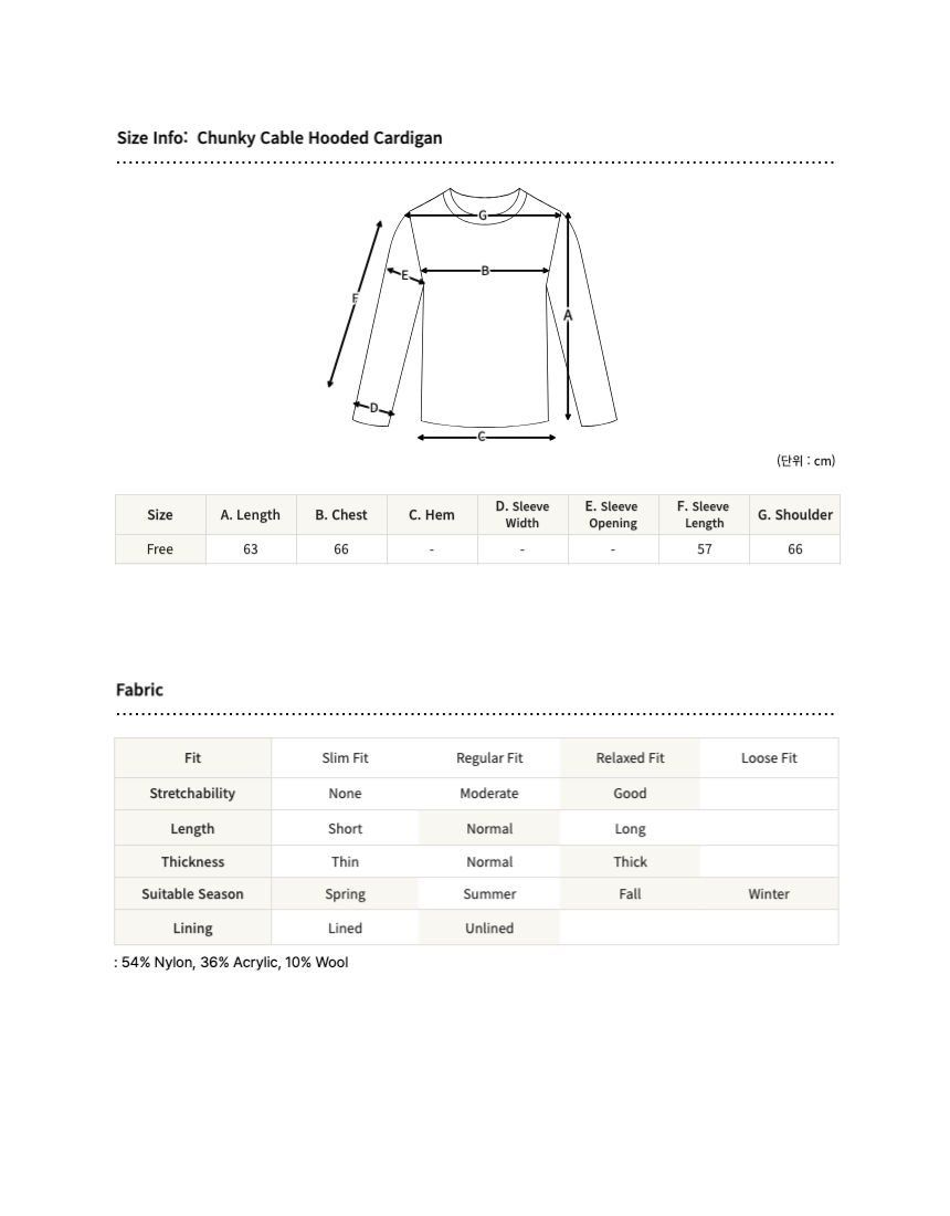 Chunky Cable Hooded Cardigan (Unisex)