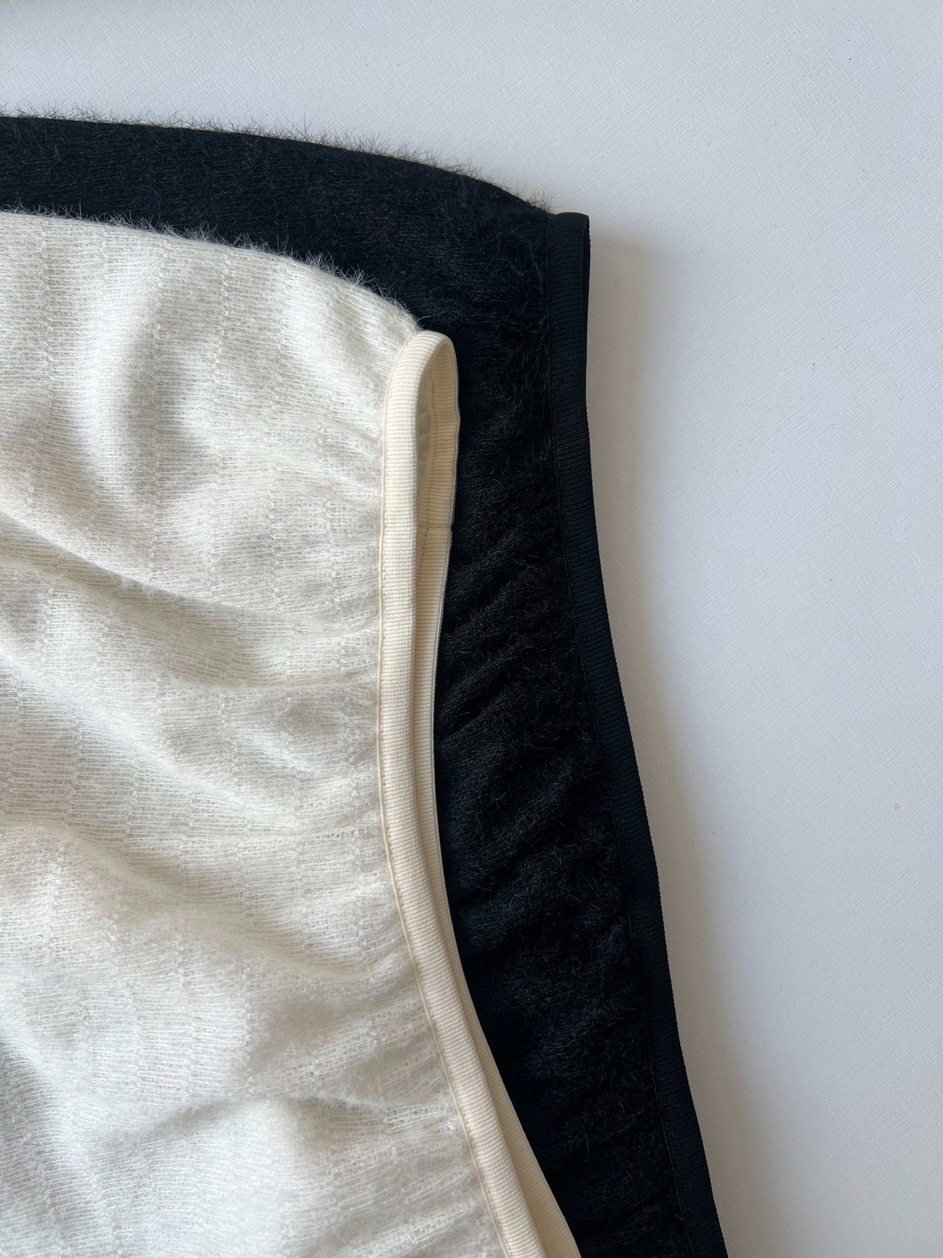 [Best] Lace - Hem Knit Midi Skirt