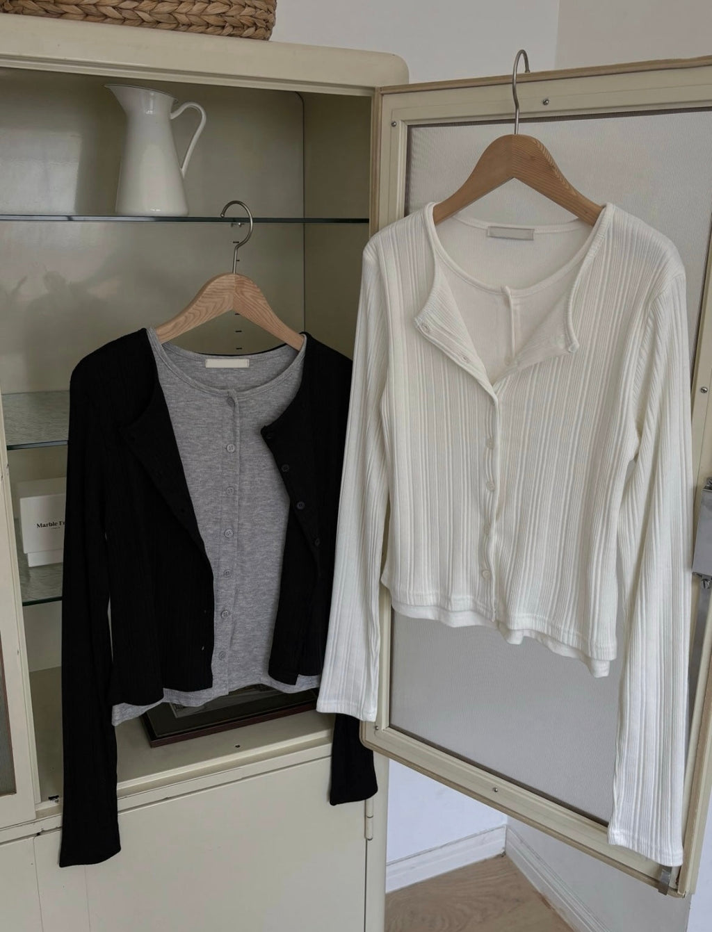 Double ribbed knit cardigan / Double-Rippenstrick-Cardigan