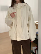 Cotton hooded field jacket