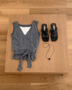 Soft Wrap Sleeveless Top