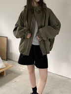 Cotton hooded field jacket