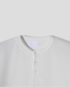 Ribbed Henley Knit Tee
