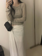 Draped Long Skirt