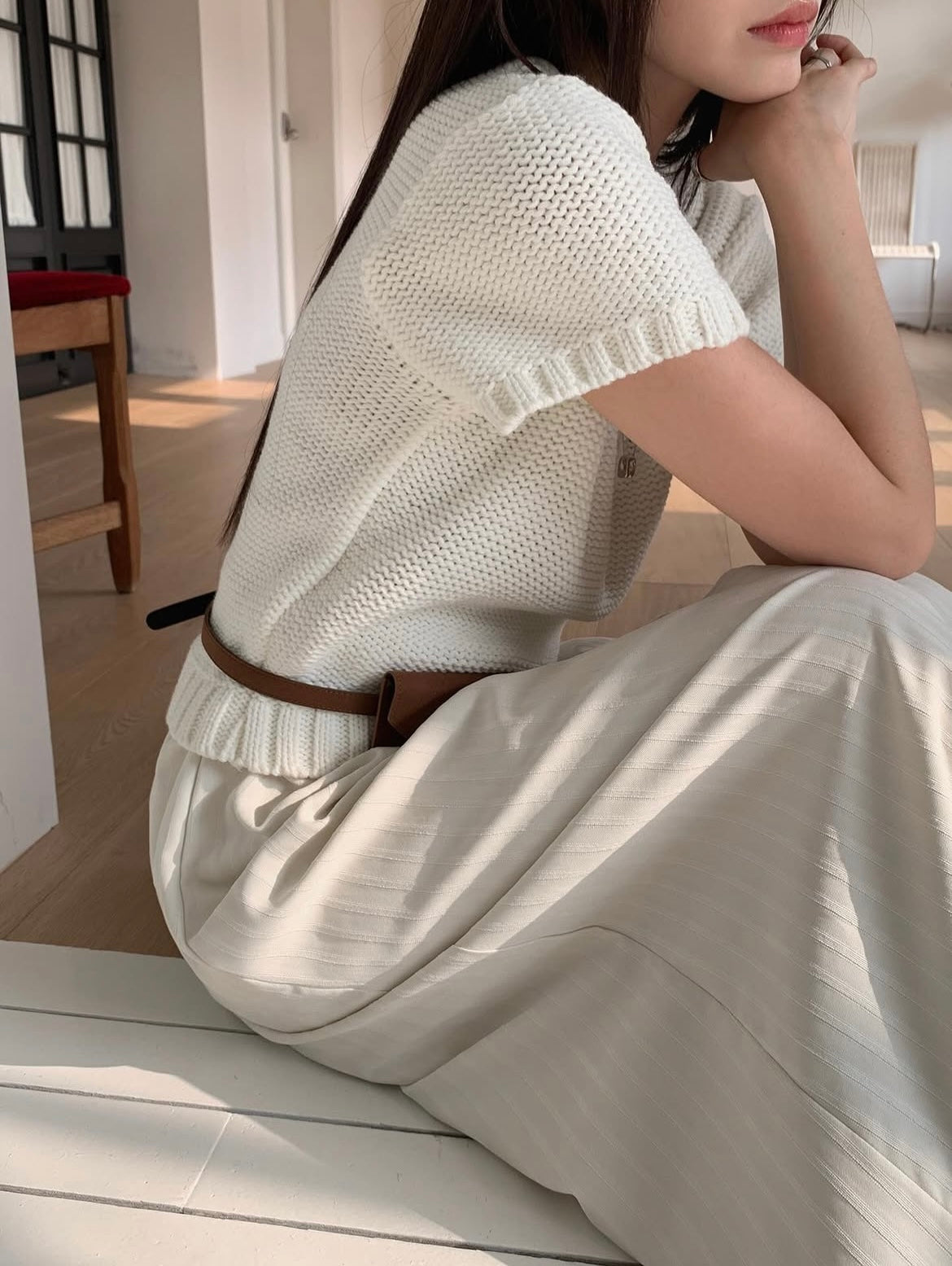 Soft Suede Long Skirt