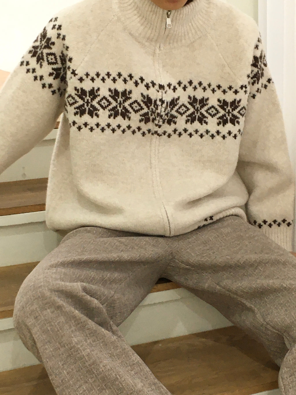 Snowflake Nordic Winter Zip-Up