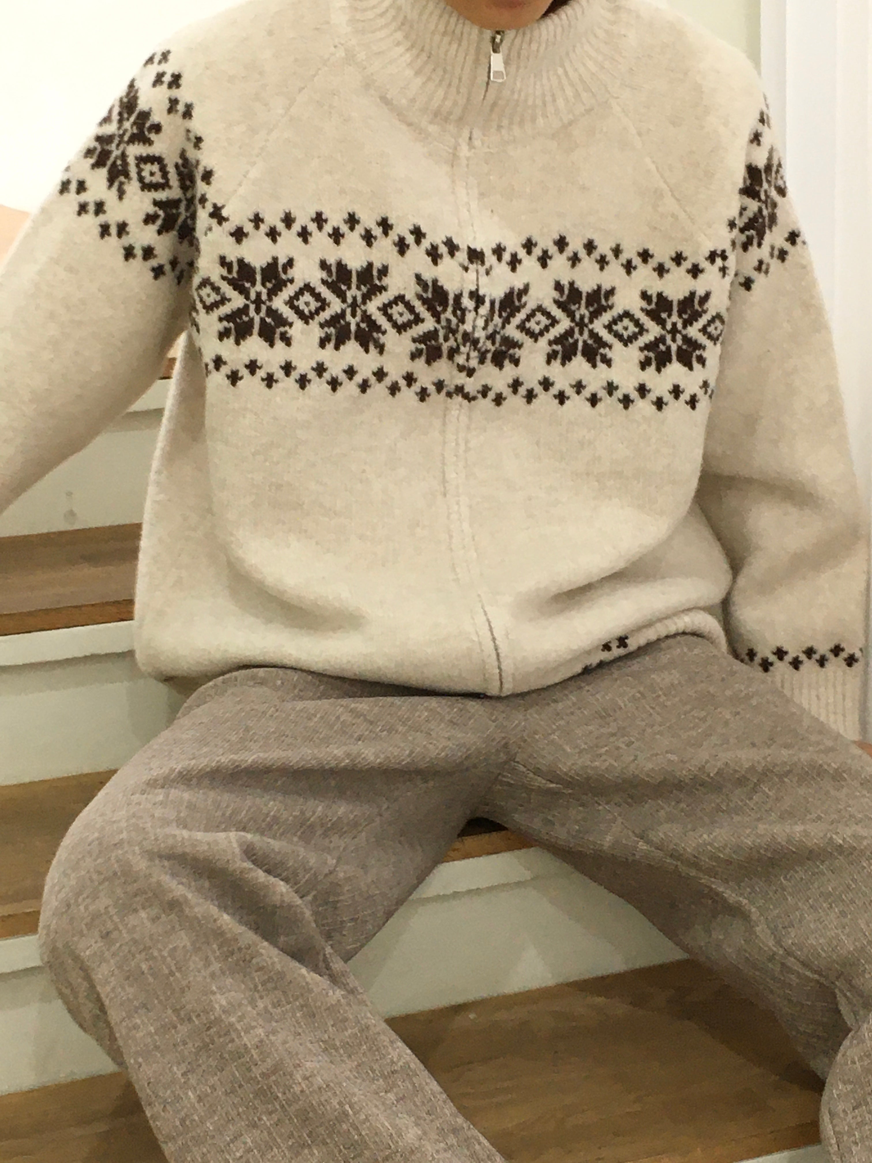 Snowflake Nordic Winter Zip-Up