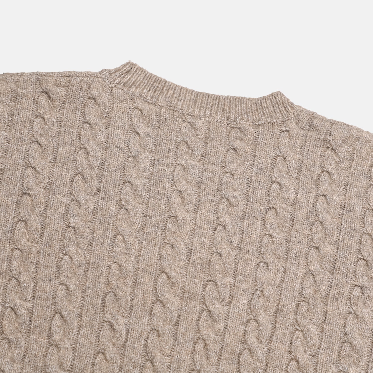 Cropped Cable Soft Wool Knit