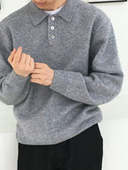 Heritage 5-Gauge Button Collar Knit