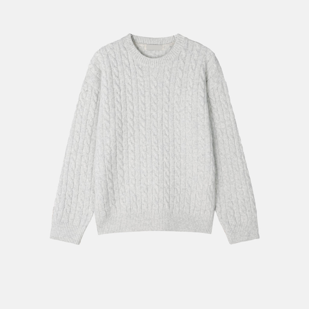 Cropped Cable Soft Wool Knit
