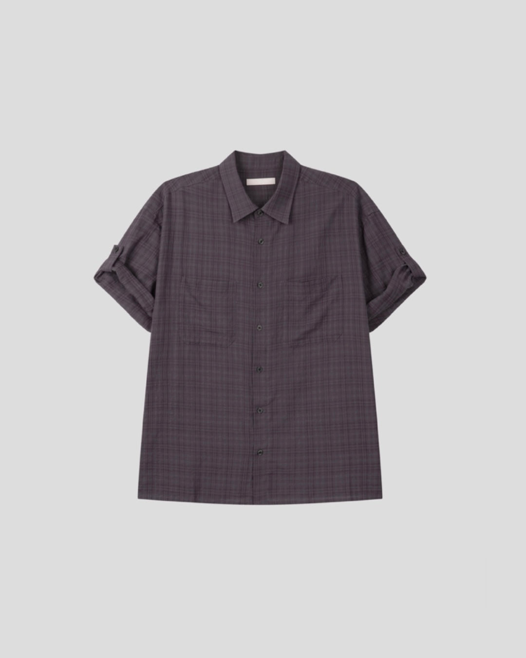 Check Roll-Up Half Shirt