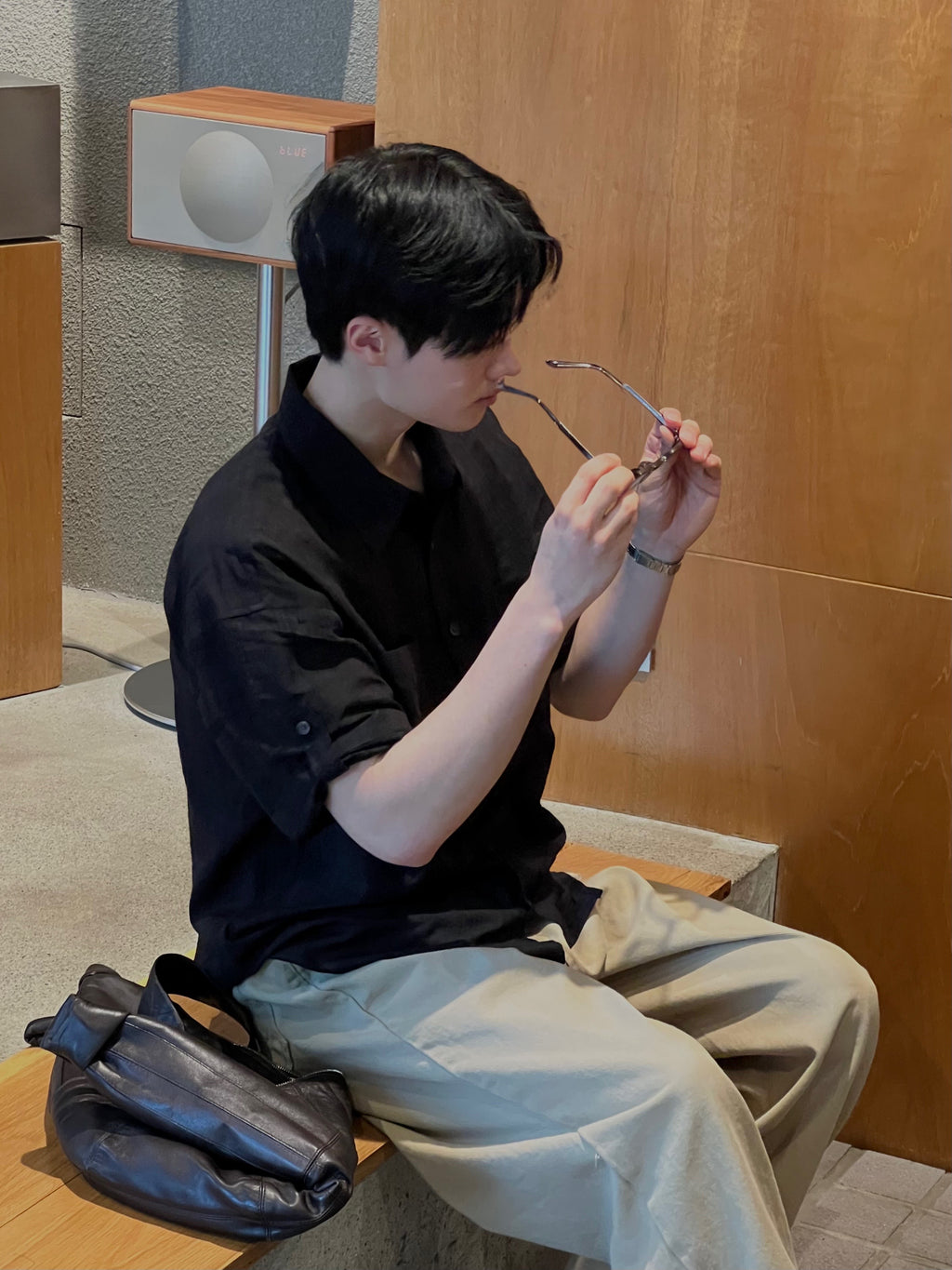Check Roll-Up Half Shirt