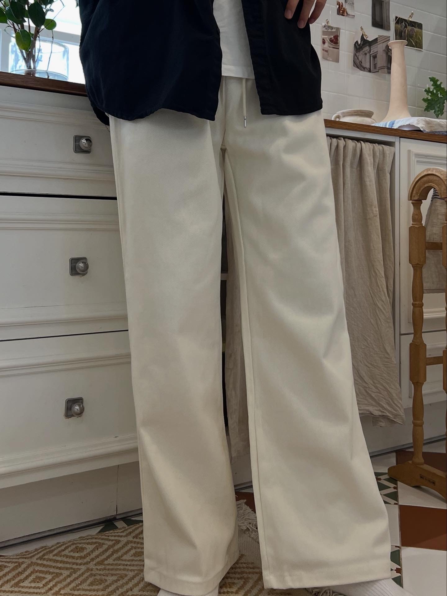 Cotton Wide Pants