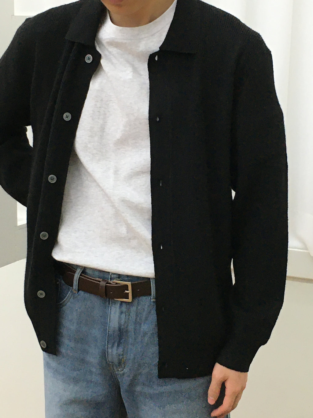 Classic Button Collar Knit