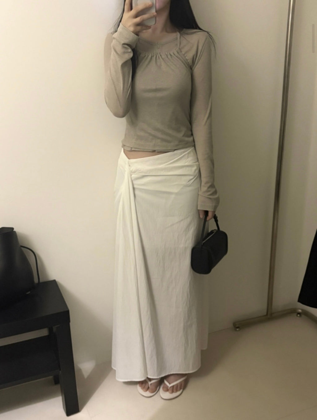 Draped Long Skirt
