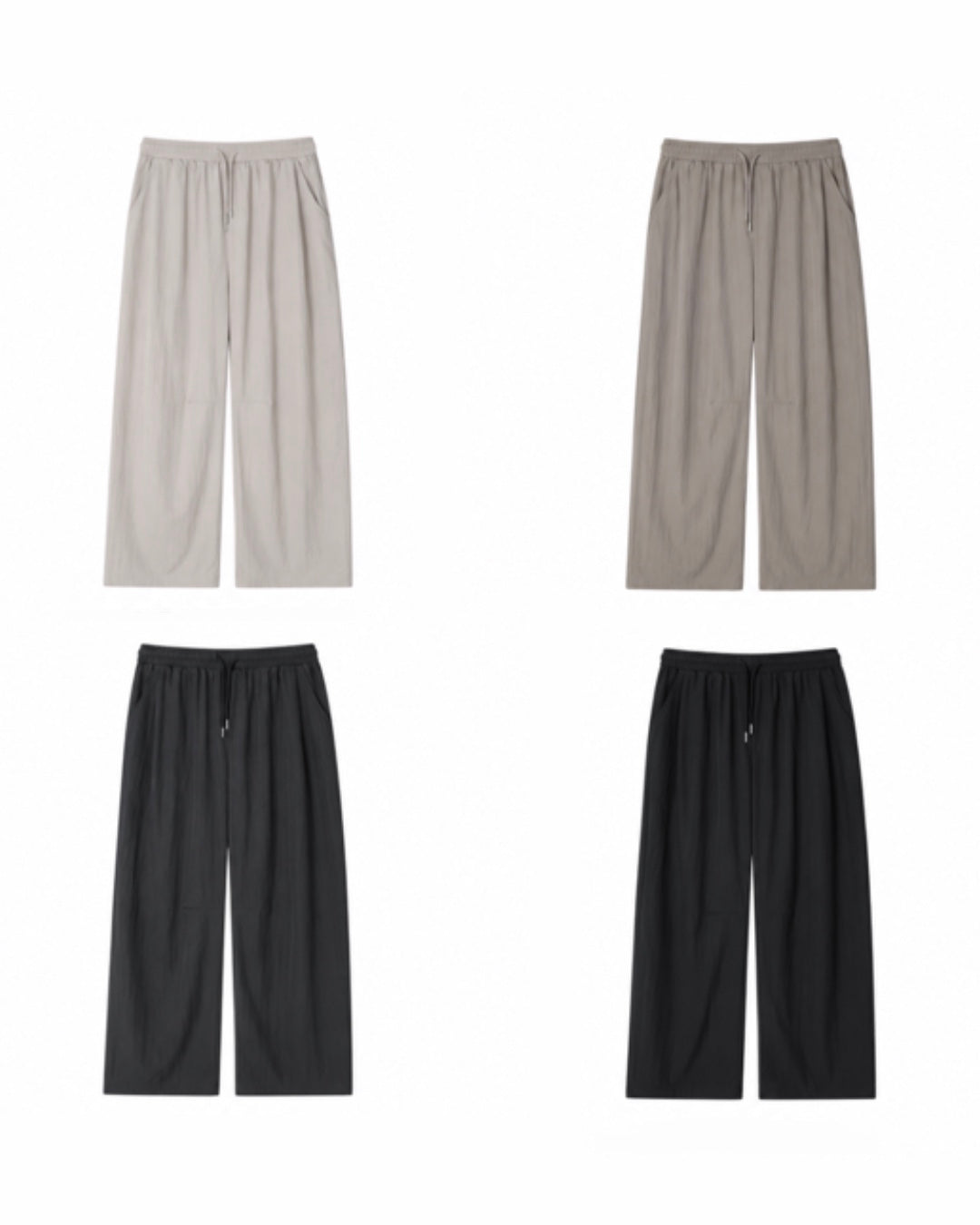Nylon Wide-Leg Pants