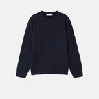 Cropped Cable Soft Wool Knit