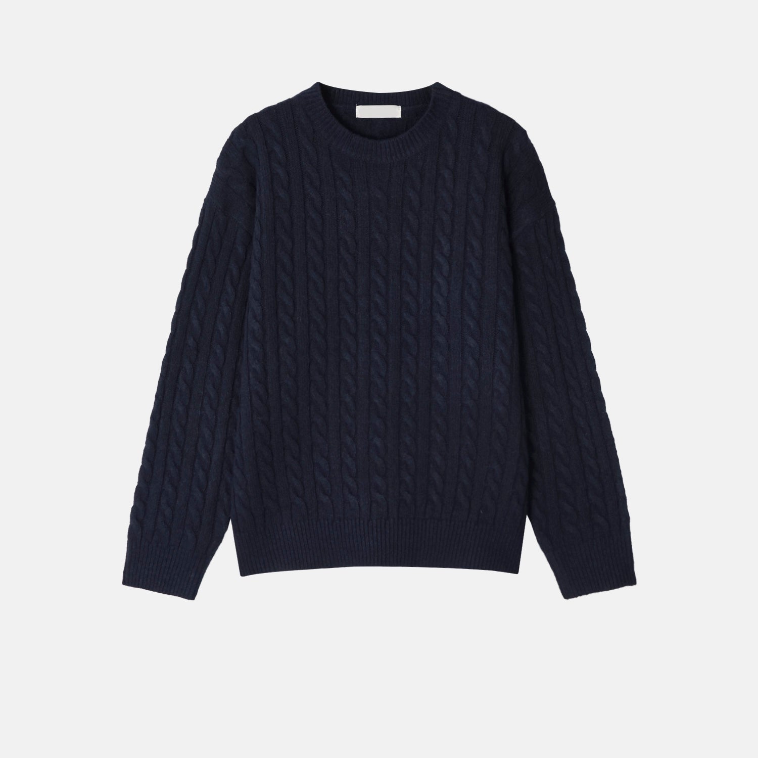 Cropped Cable Soft Wool Knit