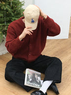 Alpaca Soft Round Knit Cardigan