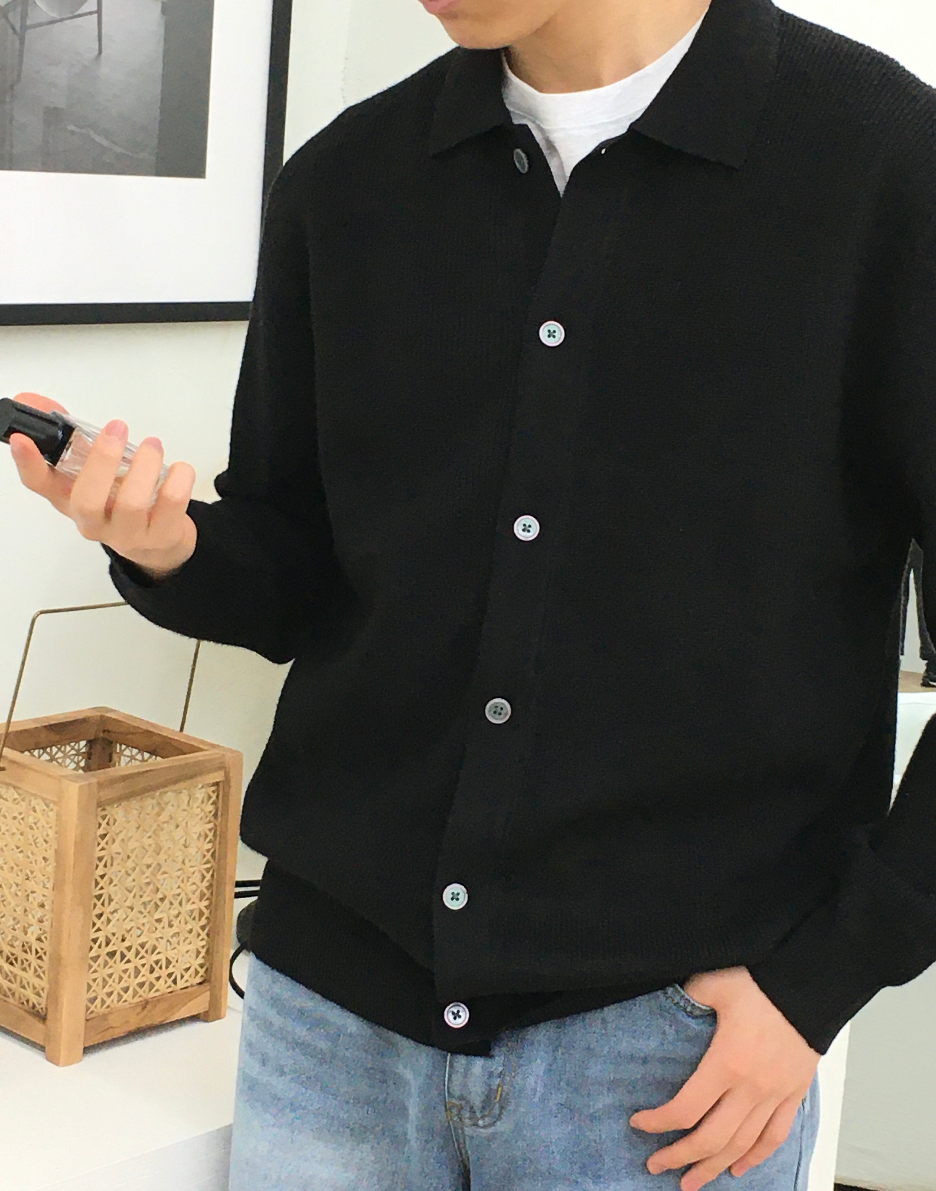 Classic Button Collar Knit