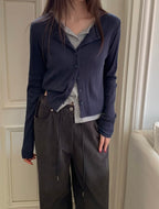 Double ribbed knit cardigan / Double-Rippenstrick-Cardigan