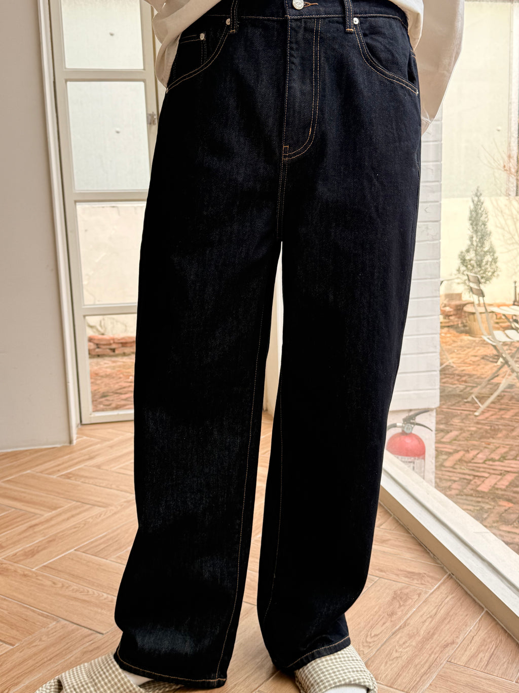 Washed Wide Denim