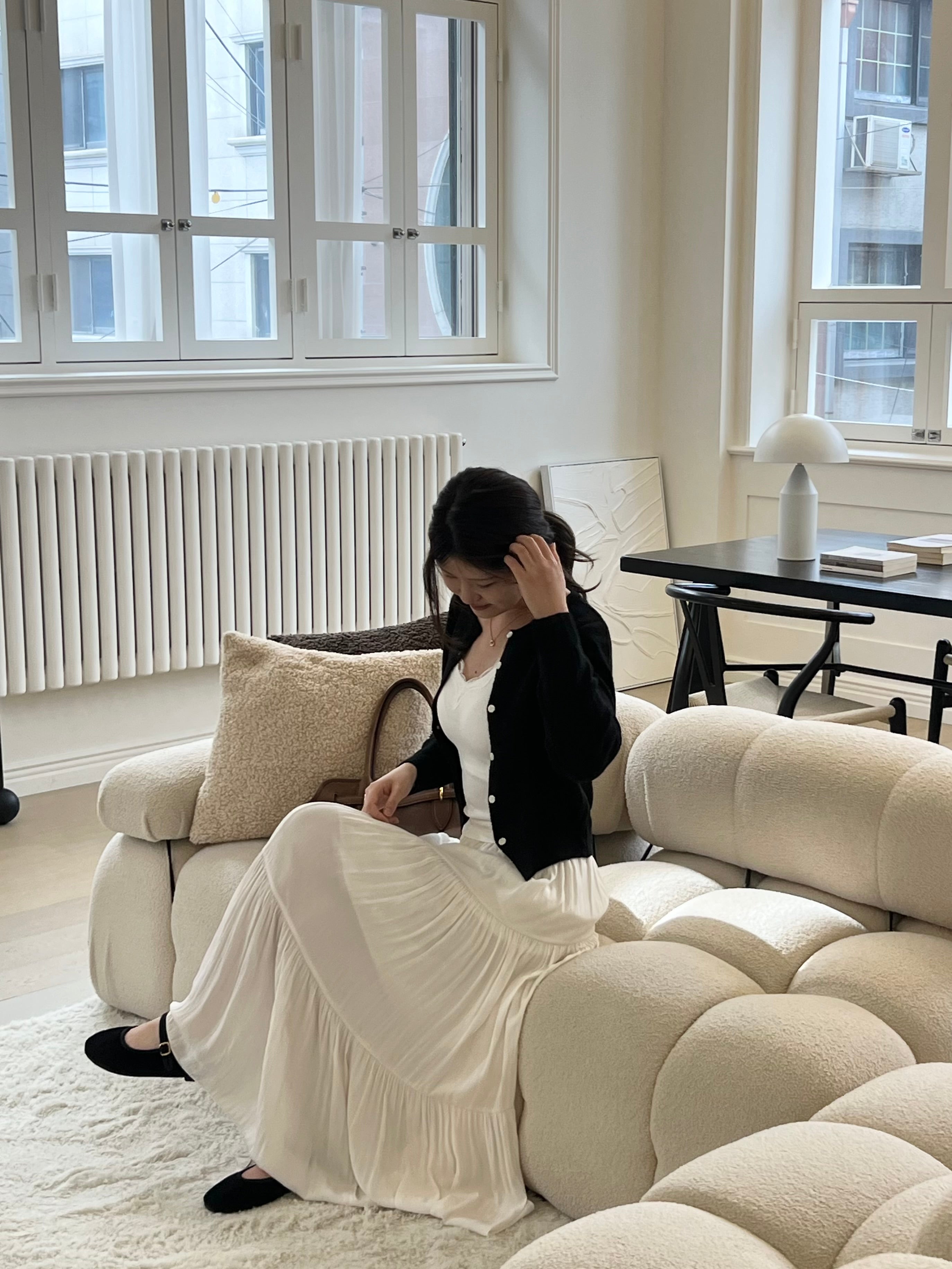 Flare Tiered Maxi Skirt