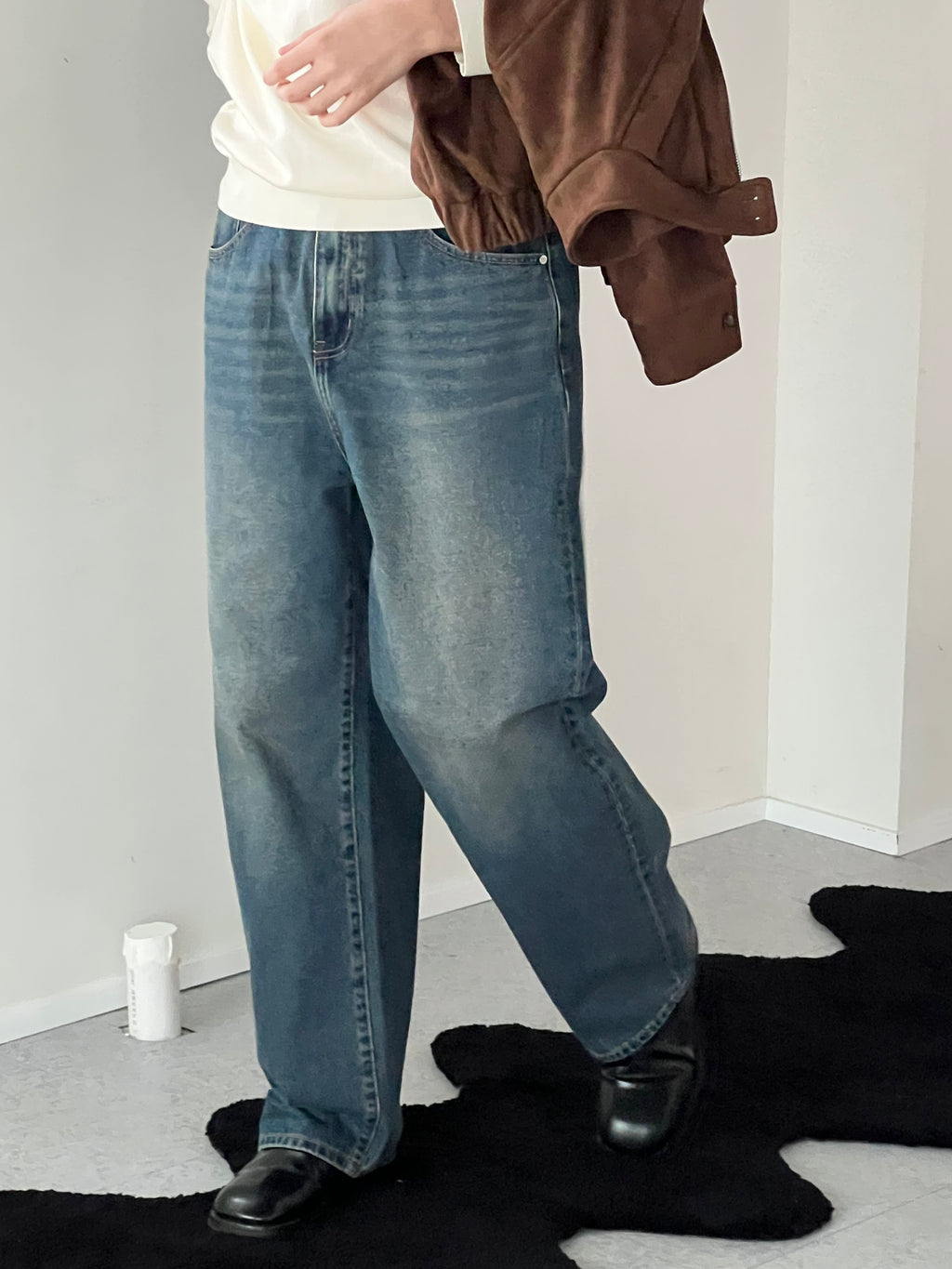 Washed Wide Denim