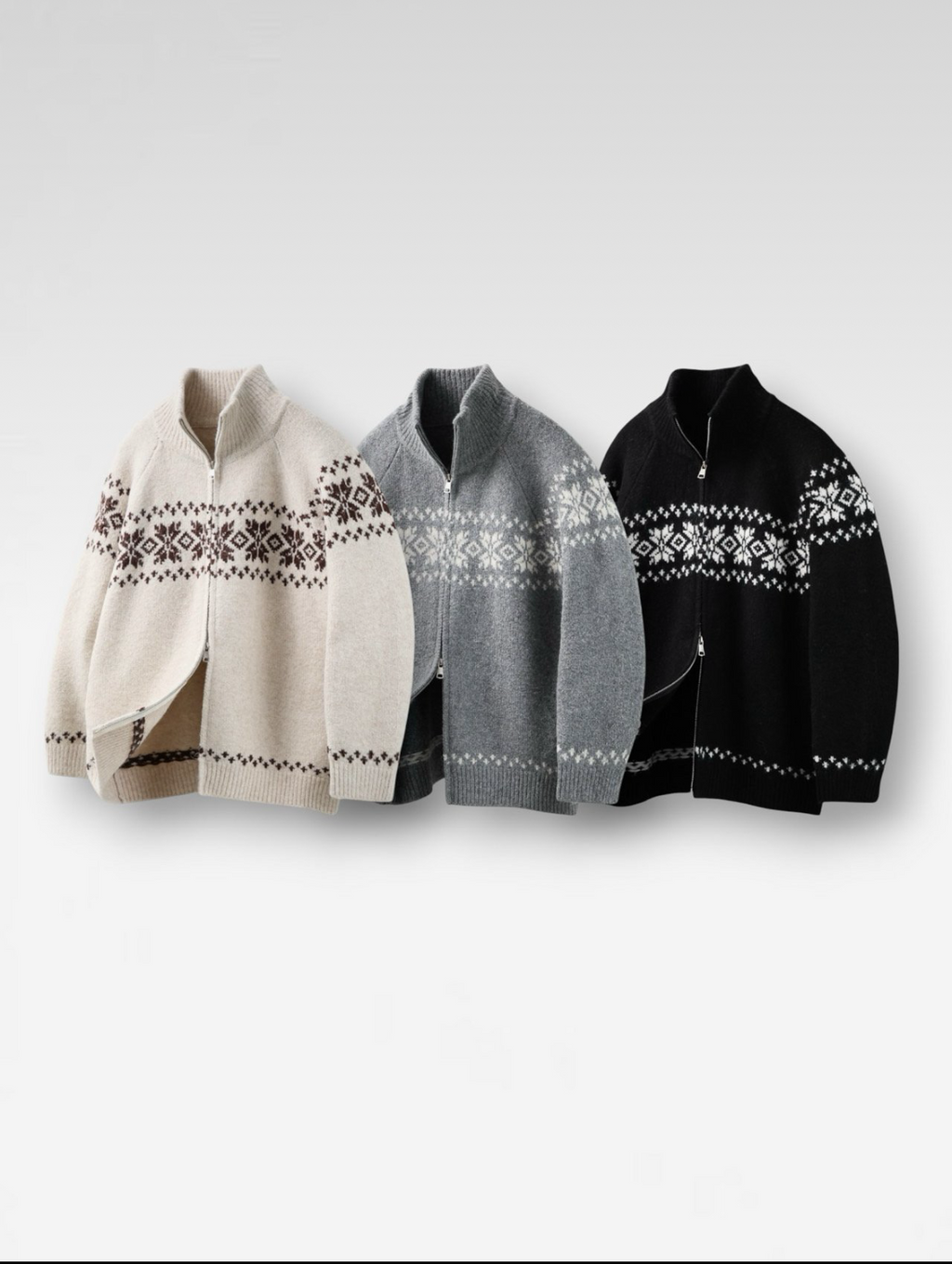 Snowflake Nordic Winter Zip-Up