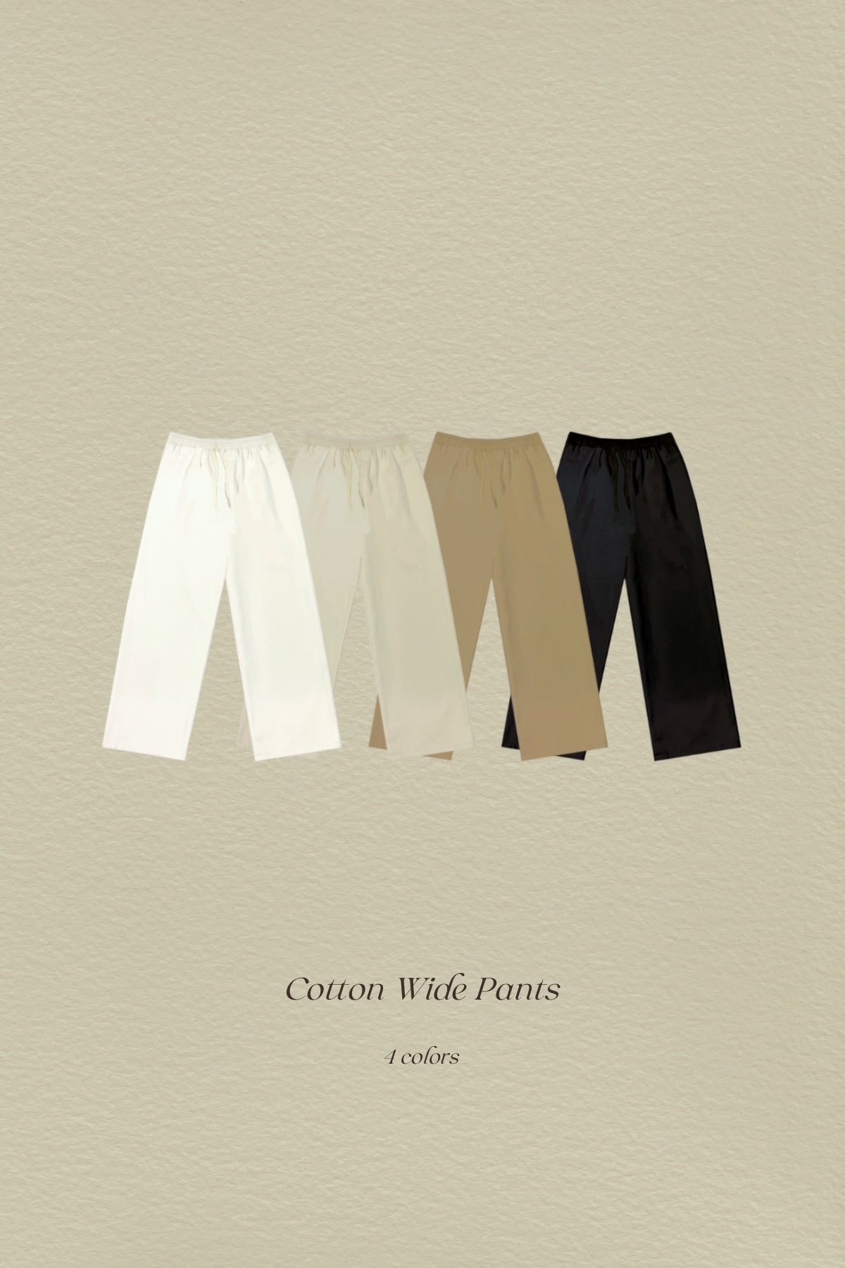 Cotton Wide Pants