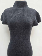 Soft Knit Half-Neck Mini Dress