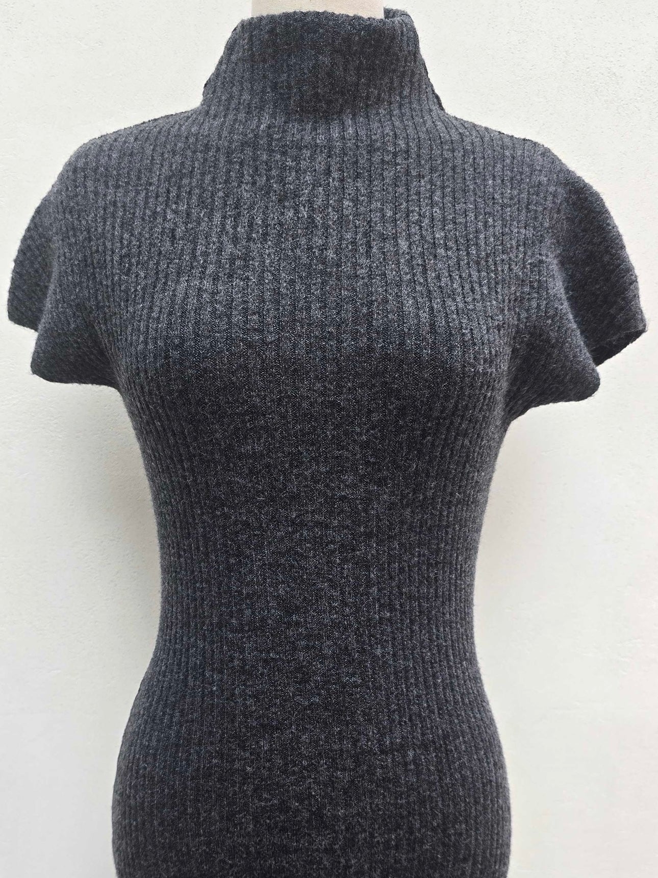 Soft Knit Half-Neck Mini Dress