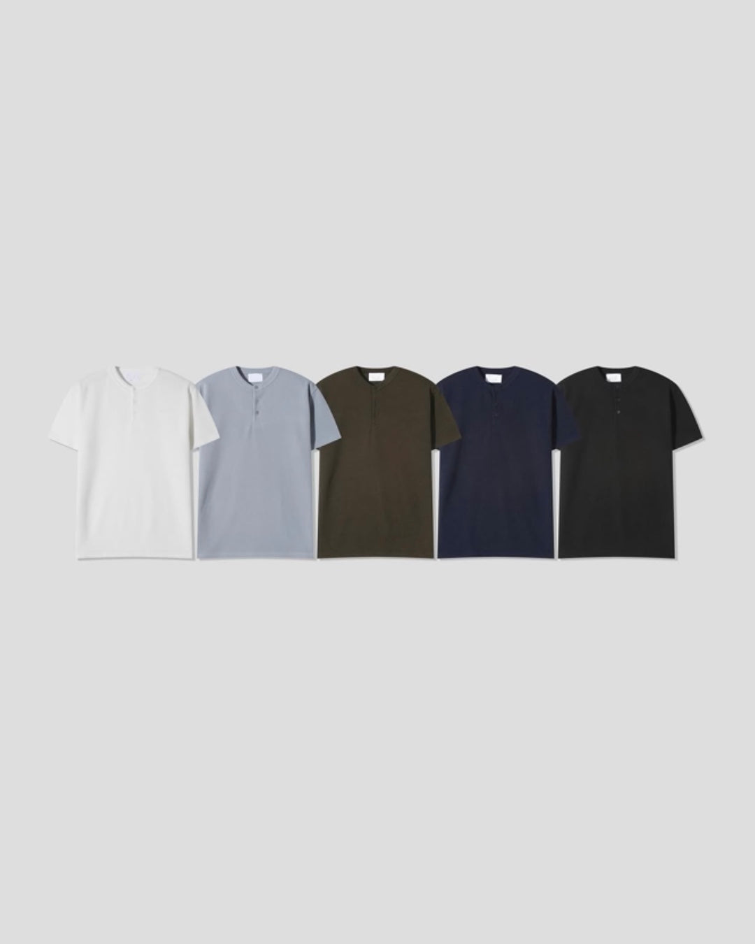 Ribbed Henley Knit Tee