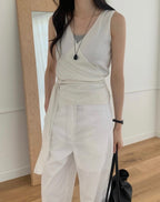 Soft Wrap Sleeveless Top