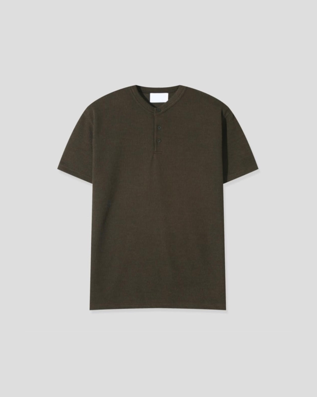 Ribbed Henley Knit Tee
