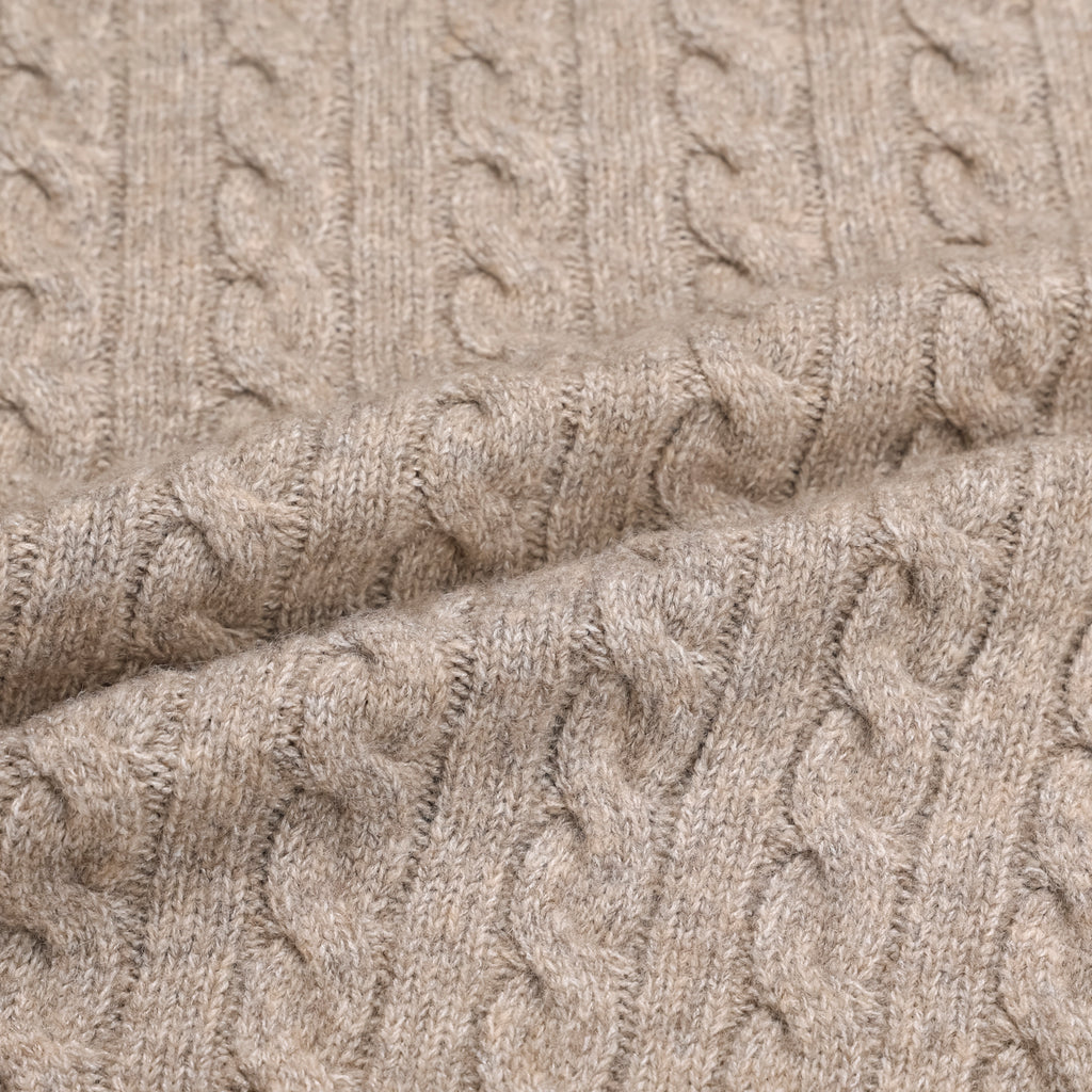 Cropped Cable Soft Wool Knit