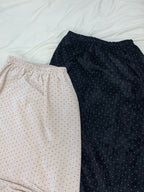 Dot Velvet Long Skirt