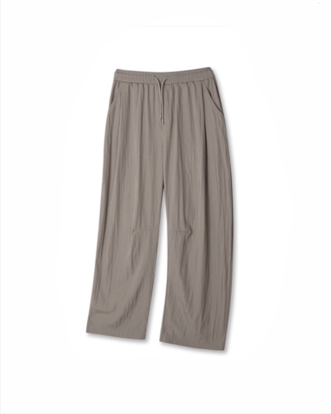 Nylon Wide-Leg Pants