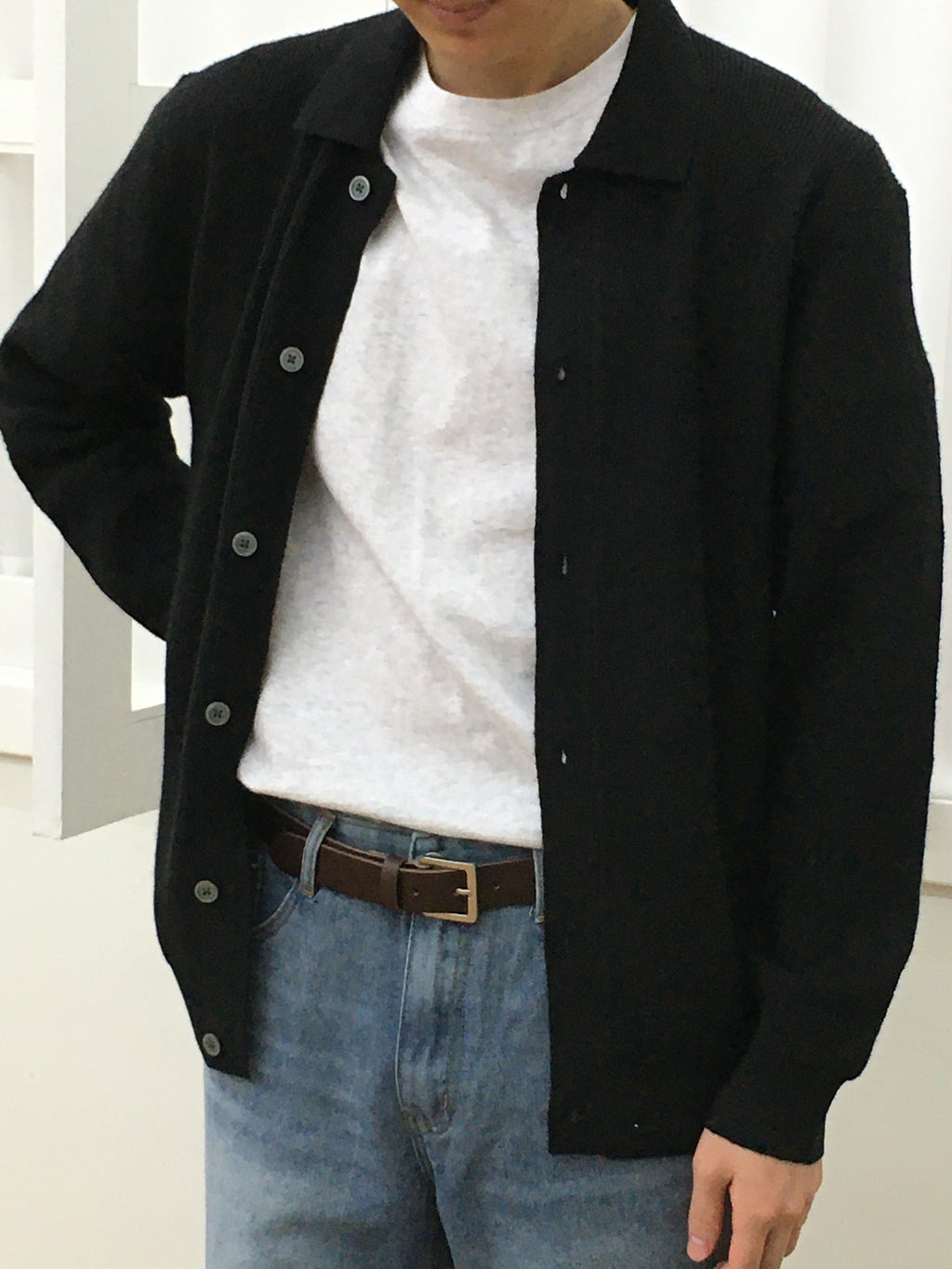 Classic Button Collar Knit