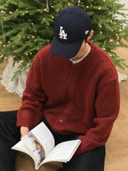 Alpaca Soft Round Knit Cardigan