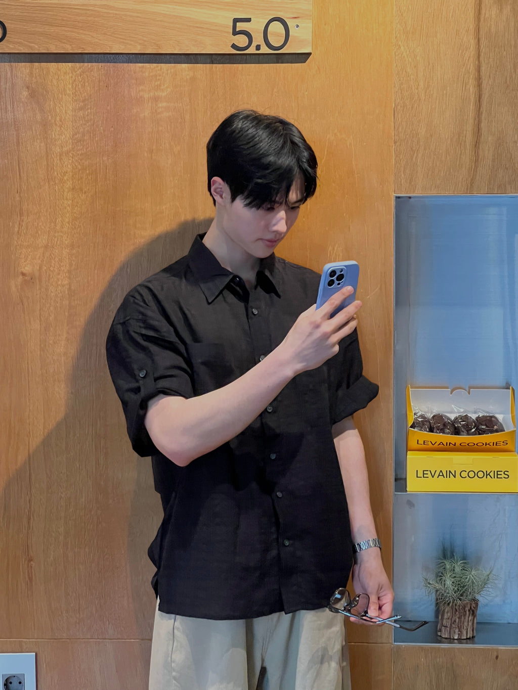 Check Roll-Up Half Shirt