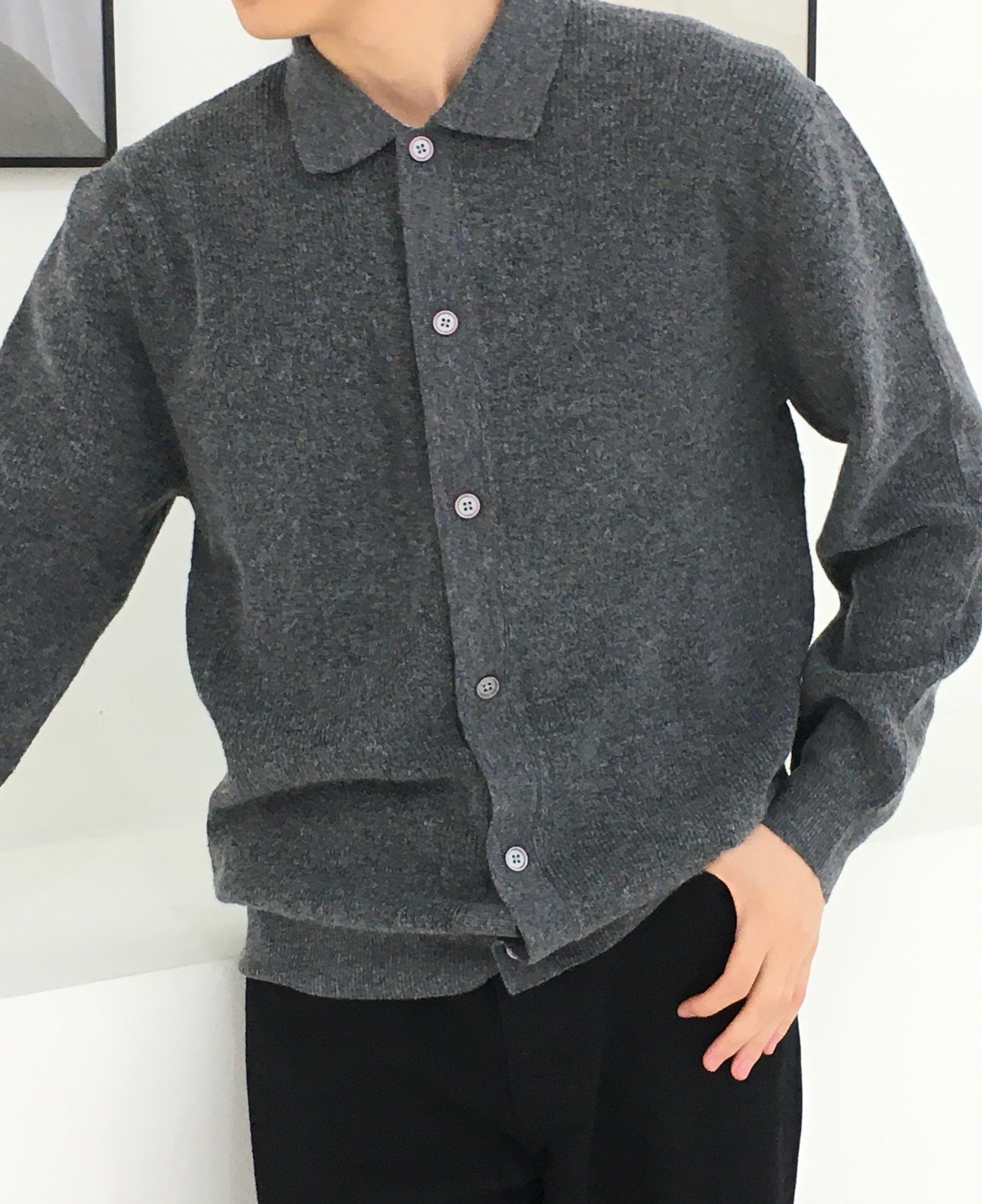 Classic Button Collar Knit