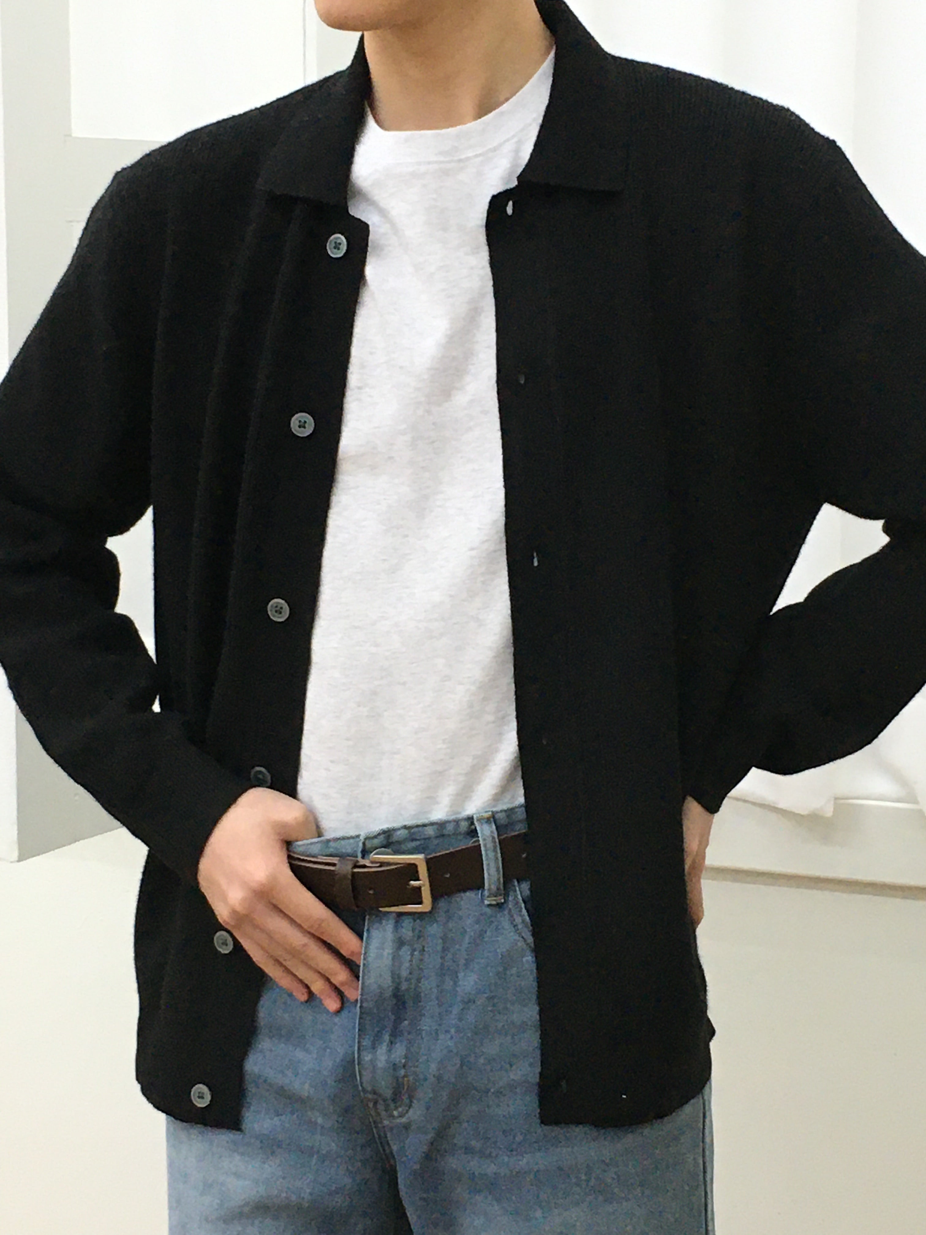 Classic Button Collar Knit