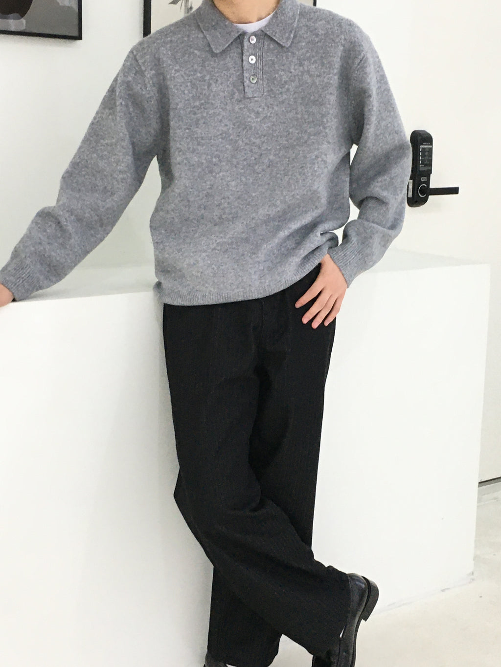 Heritage 5-Gauge Button Collar Knit