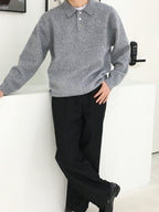 Heritage 5-Gauge Button Collar Knit