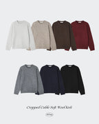 Cropped Cable Soft Wool Knit