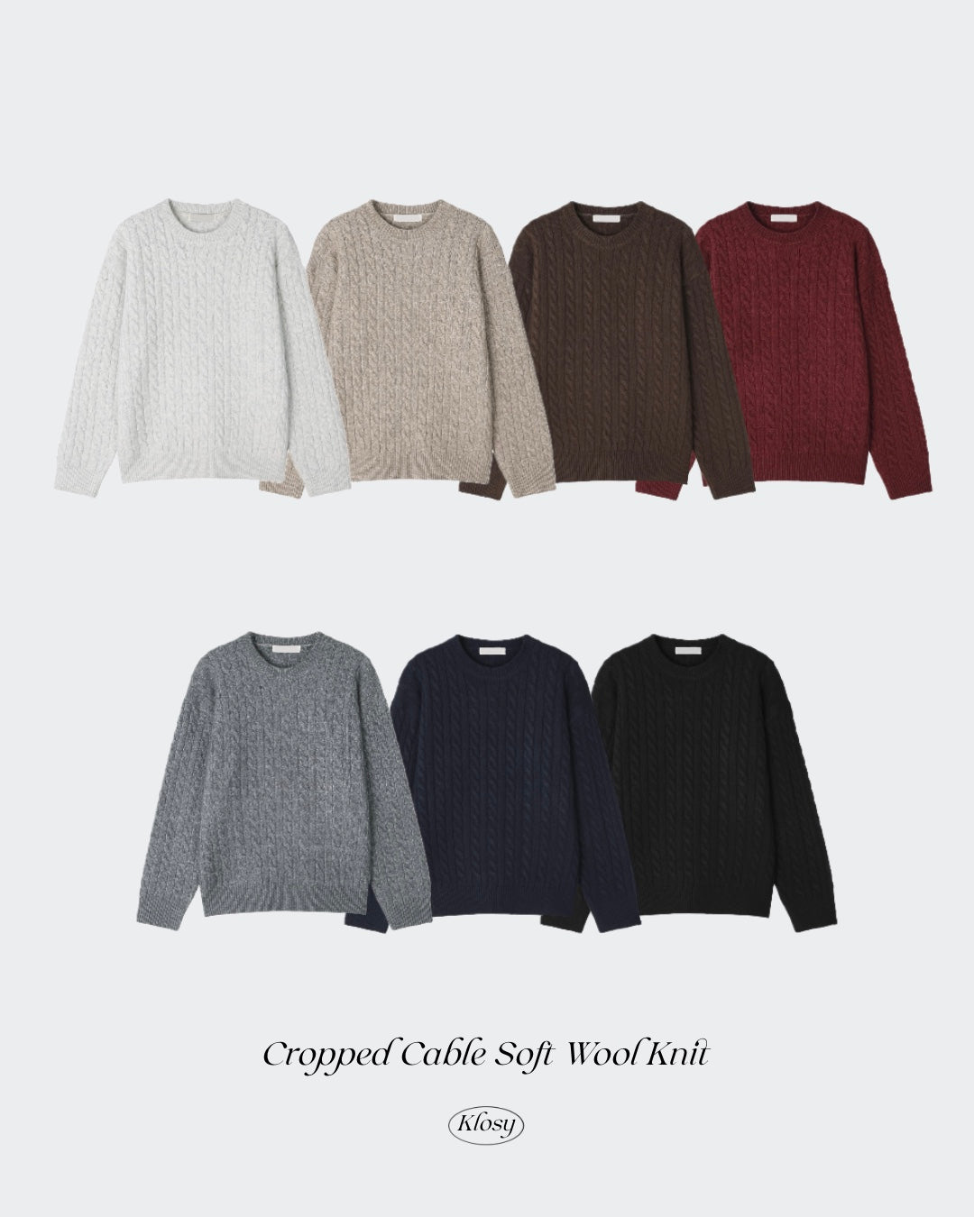 Cropped Cable Soft Wool Knit